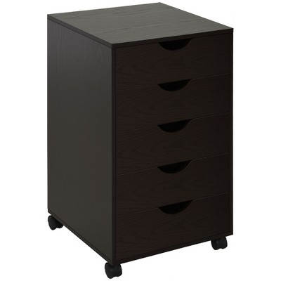 NicBex 3 Drawer Mobile File Cabinet with Casters,Office Cabinet with Grooved Handle Design,Modern Storage Cabinet,Filing Cabinet for Home Office