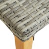 vidaXL Patio Bench 31.5" Poly Rattan Gray - 4 of 4