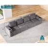 AMERLIFE 4 Seater Couch with USB Ports, Cup Holders & Hidden Storage, Modular Sectional Sofa(Gray) - 2 of 4