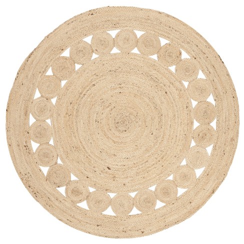 3 Round Solid Woven Accent Rug Ivory, How Big Is A 3 Round Rugs