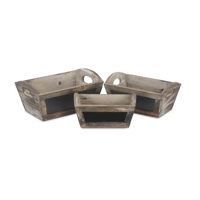 Cheung's Stellan Set of 3 Rectangular Ledge Planters