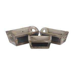 Cheung's Stellan Set of 3 Rectangular Ledge Planters - 1 of 4
