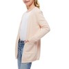 Girl's Open Front Cardigan Long Sleeve Knit Sweaters Kids Solid Cute Casual Loose Outerwear Coats with Pockets - 3 of 4