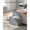 VASAGLE Farmhouse Style Storage Bench with Safety Hinges - Versatile Organization for Your Home - 3 of 4