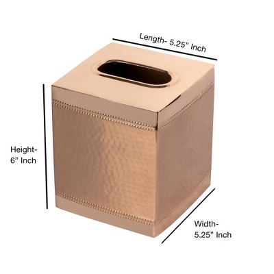 Hudson Copper Stainless Steel Boutique Tissue Box Cover