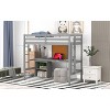 NicBex Twin/Full Size Loft Bed with Desk & Chalkboard,Rustic Full Loft Bed with 2-Drawer Cabinet,Wooden Loft Bed for Kids,Teens - 3 of 4