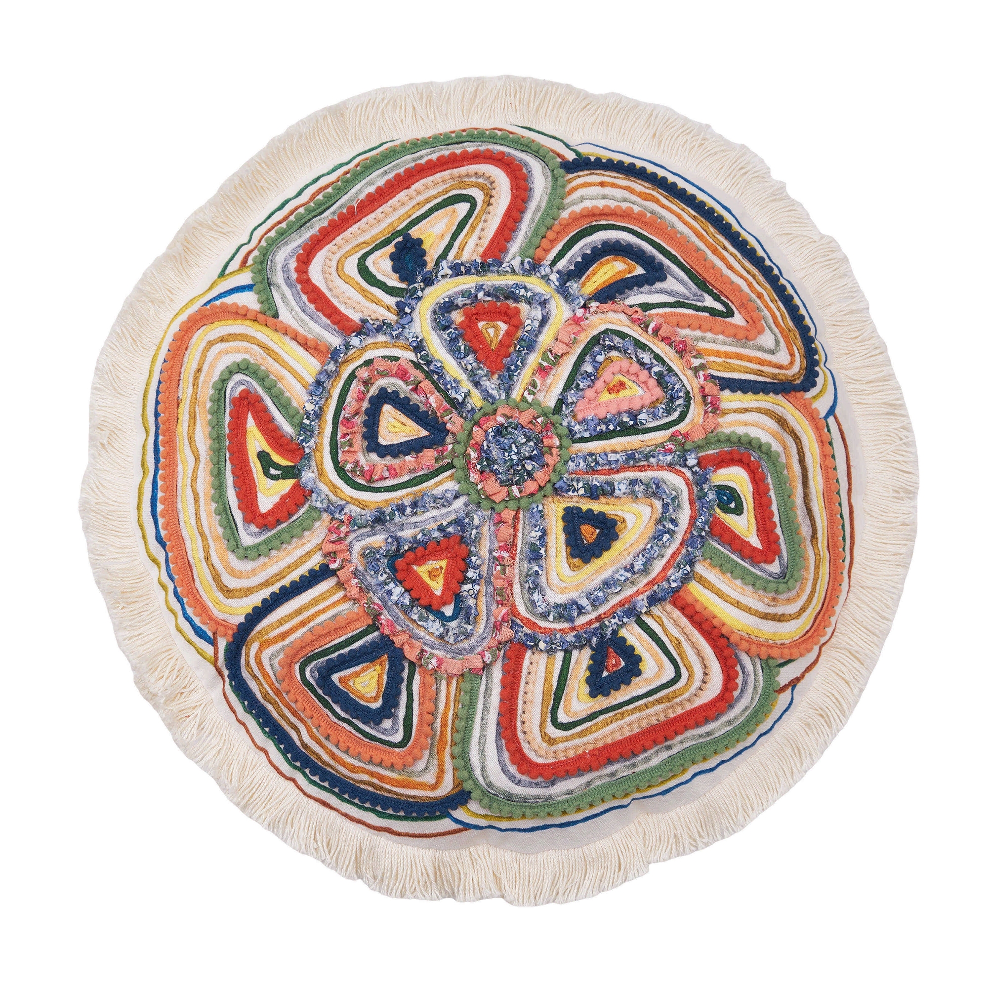 carol & frank Putnum Flowering Petals Round Accent Throw Pillow 16"