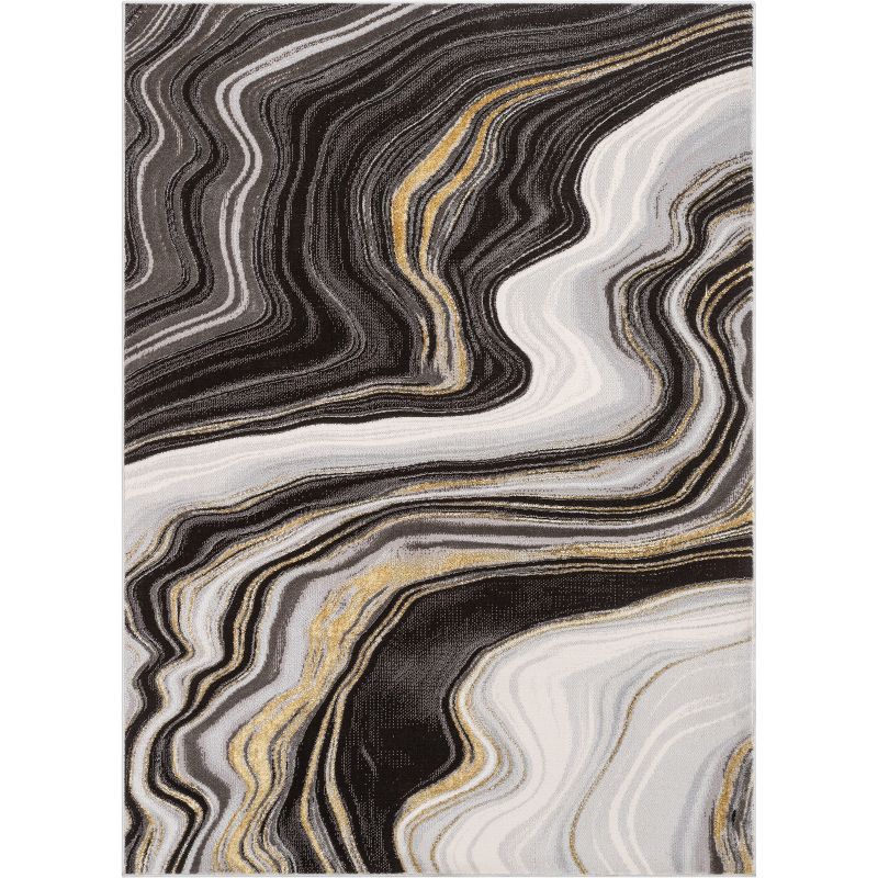 Well Woven Werrick Abstract Wavy Lines Marble Area Rug, 1 of 7