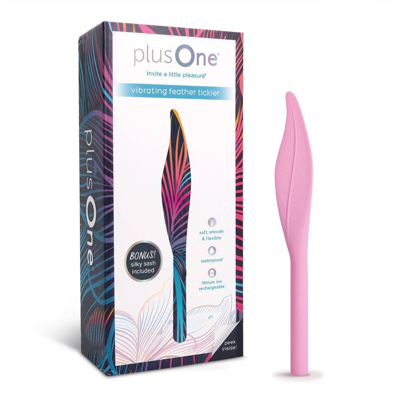 plusOne Vibrating Feather Tickler Rechargeable and Waterproof Vibrator, 1 of 7
