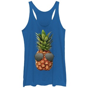 Women's Lost Gods Pineapple Aviator Sunglasses Racerback Tank Top - 1 of 3