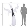 Aghana Digitals 6' White Halloween Inflatable Ghost: LED Light Up Blow Up Yard Decor with Fan, - 3 of 4
