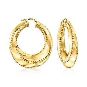 Ross-Simons Italian 18kt Gold Over Sterling Oval Hoop Earrings - 1 of 4