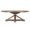 Sierra Round Farmhouse Pedestal Base Wood Coffee Table Vintage Wood - Inspire Q: 48" Diameter, Pine Frame, Wood Veneer Top - 3 of 4