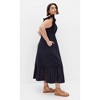 Women's Plus Size Sweet Broderie Midi Dress - navy | CITY CHIC - 3 of 4