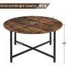 Yaheetech Industrial Coffee Table with Storage Shelf for Living Room, Rustic Brown - 3 of 4