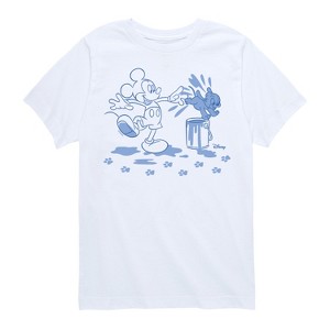 Boys' - Disney - Mickey Mouse & Puppy Paint Prints Short Sleeve Graphic T-Shirt - 1 of 4