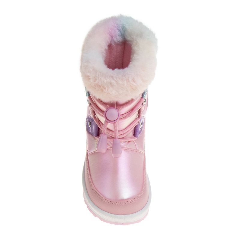 Beverly Hills Unisex Boys Girls Slip Resistant Faux Fur Lined Winter Snow Boots (Toddler), 4 of 8