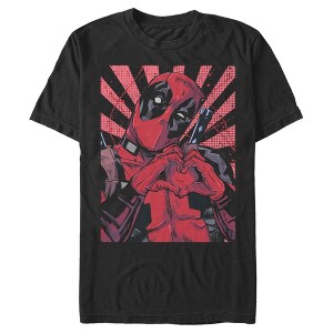 Men's Marvel Deadpool Heart You T-Shirt - 1 of 4