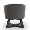 NicBex Accent Chair with Wooden Base, Lounge Chair with Solid Wood Legs, for Living Room, Bedroom, Office, Beige - 3 of 4