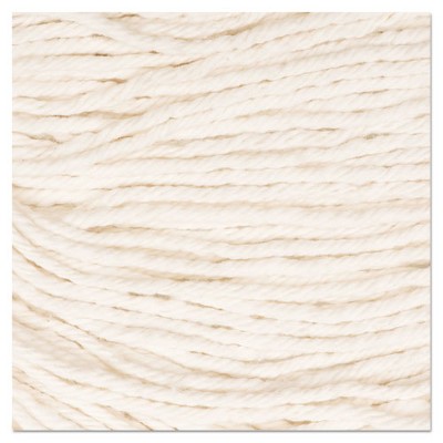Medium White Cotton/Synthetic Fiber Wet Mop Head with Vinyl Headband