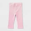 Toddler Girls' Adaptive 2pk Capri Leggings - Cat & Jack™ Brown/Light Pink - 2 of 3