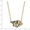 Black Bow Jewelry 14k Yellow Gold Plated Sterling Silver Nashville Predators NHL Necklace 18 Inch - 2 of 4