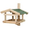 Munora - Solid Wood Bird Feeder - 13.8"L x 11.6"W x 8.3"H - Wall or Tree Mounted - Large Feeding Platform - 3 of 4