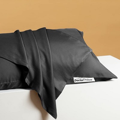 Dr Pillow 100% Viscose Made from Bamboo Breathable Pillowcases Standard Size Set of 2-Pack