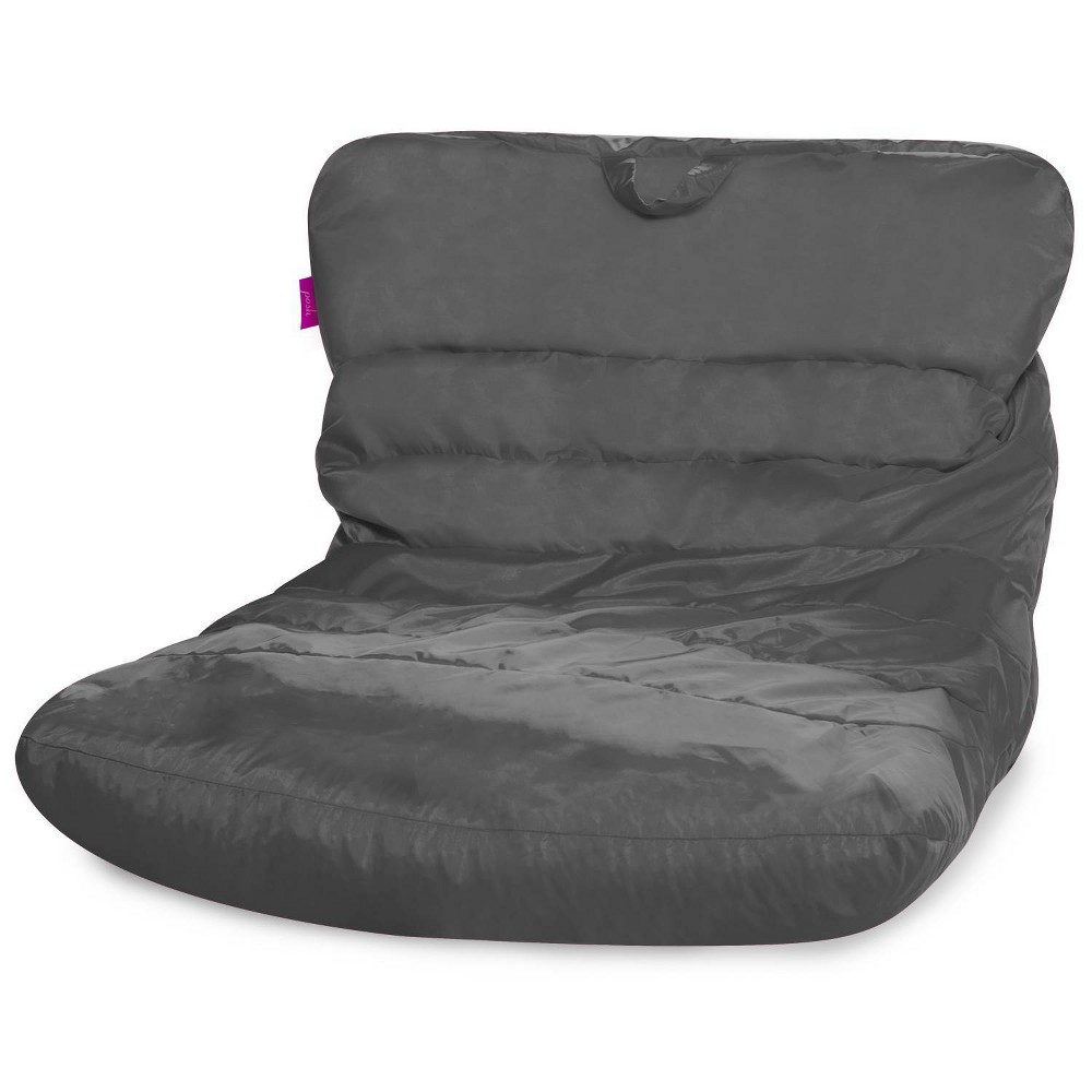 Photos - Bean Bag 27" Coronado Lounger Nylon  Chair Gray - Posh Creations