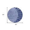 Navy Blue And Sky Blue Abstract Washable Indoor Outdoor Area Rug - 3 of 4