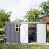 CAVINAS Outdoor Storage Shed Large Metal Tool Sheds with Sliding Doors and Air Vent for Backyard - 4 of 4