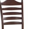 HomeRoots Espresso Wood Ladder Back Dining Side Chair - 4 of 4
