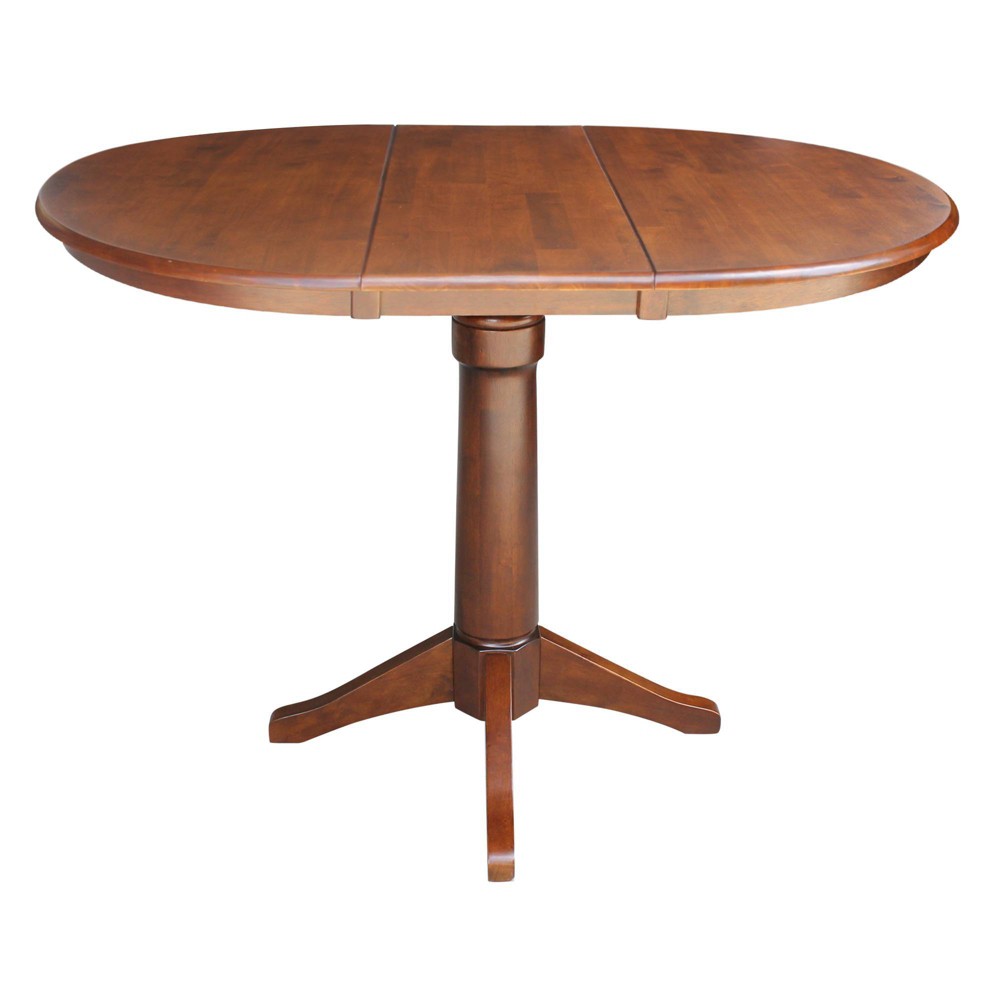 Photos - Dining Table 36" Magnolia Round Top Counter Height  with 12" Leaf Espresso
