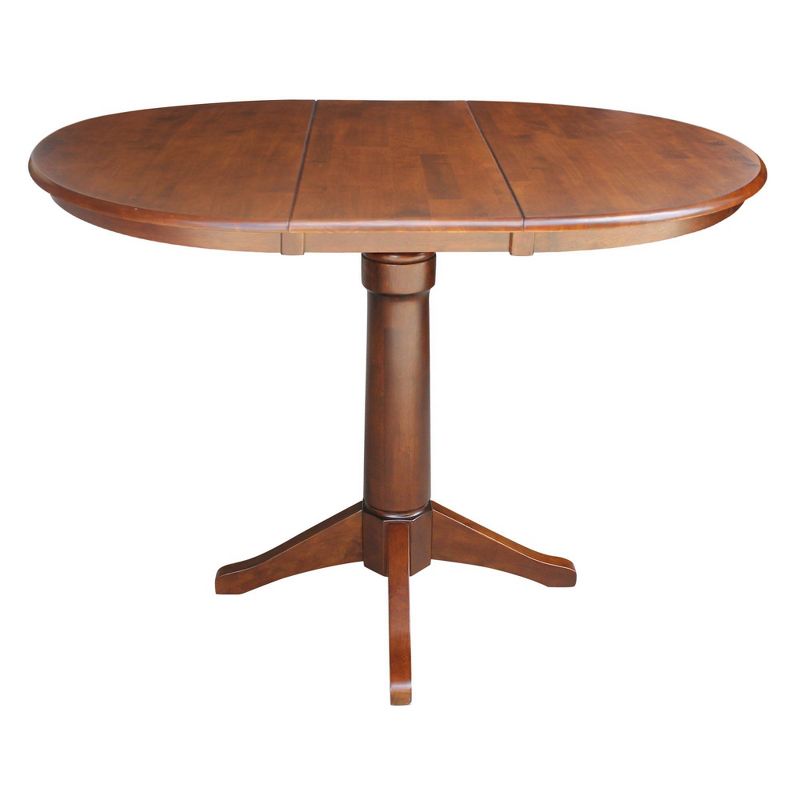 36" Magnolia Round Top Counter Height Dining Table with 12" Leaf - International Concepts, 1 of 7