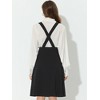 Allegra K Women's Overall Pinafore Dress Midi Suspenders Skirt - 4 of 4