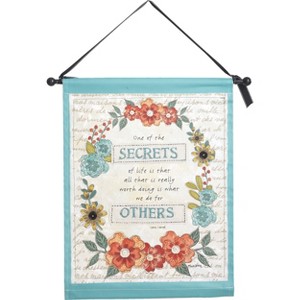 Transpac Fabric/Canvas 23 in. Multicolor Everyday One of the Secrets Wall Art - 1 of 2
