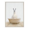 18" x 24" Sylvie Llama Farmhouse Bath Framed Canvas by Amy Peterson - Kate & Laurel All Things Decor - 2 of 4