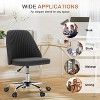 Modern Fabric Armless Adjustable Swivel Office Desk Chairs, Swivel Desk Chair with Wheels, Executive Chair for Home Office-The Pop Home - 4 of 4