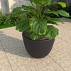 LeisureMod Tapered Round Planter Pot with Drainage Holes for Indoor/Outdoor Use - Dahlia Collection - 2 of 4