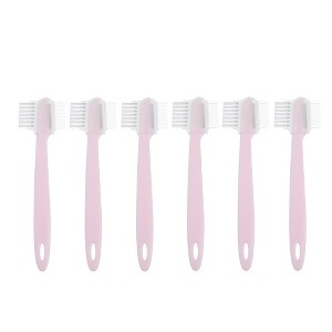 Unique Bargains ABS Stainless Steel Facial Eyebrow Razor Tool 6 Pcs - 1 of 4