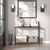 Console Table, Block Entryway Table with Storage, 39.3”Narrow Sofa Table with Adjustable Shelf, Behind Couch for Living Room, Bedroom - 2 of 4