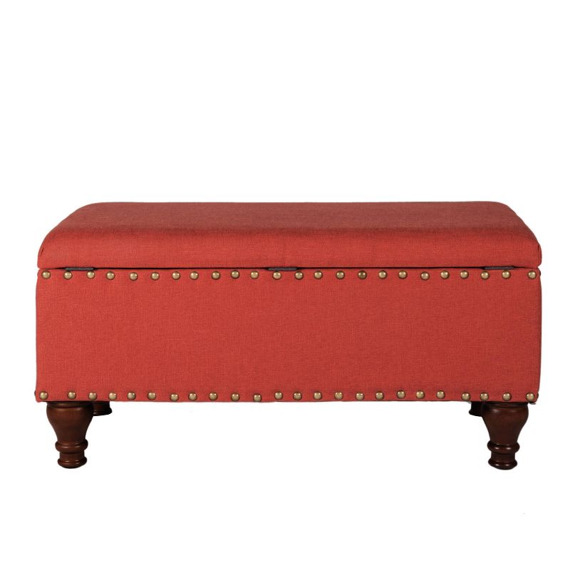 Large Rectangle Storage Bench with Nailhead Trim - HomePop, 2 of 9