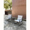 FIONECA 2-Piece Rocker Chair Set with Teapoy Table, Outdoor Patio Rocking Chairs with Cushions, Off-White - 2 of 4