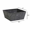 Novelty Ella Artstone Square Plastic Resin Planter with Water Minder System - 2 of 4
