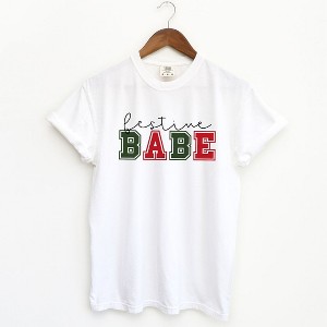 Simply Sage Market Women's Festive Babe Short Sleeve Garment Dyed Tee - 1 of 4