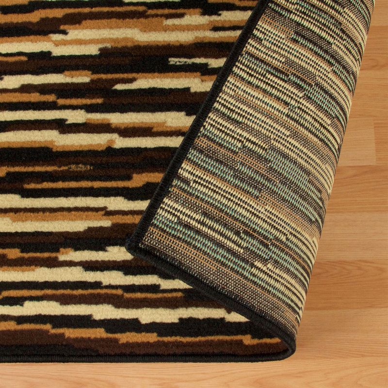 Modern Abstract Striped Eclectic Indoor Runner or Area Rug by Blue Nile Mills, 3 of 5