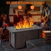 44" Propane Fire Pit Table, Outdoor Fire Table with Electronic Ignition, Dual-Use Rattan & Tempered Glass Design,for Patio, Garden, Backyard - 4 of 4