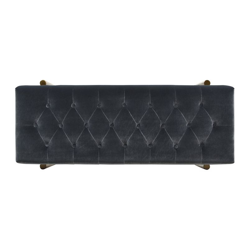 Jennifer Taylor Home Aria Upholstered Gold Accent Bench, 4 of 10