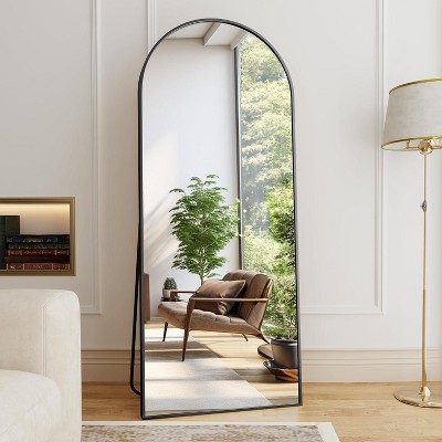 Beautyolove Full Length Mirror, 65"x24" Window Pane Mirror for Wall Decor, Black Full Body or Wall Mounted Mirrors