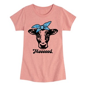 Girls' - Instant Message - Mood Cow Fitted Short Sleeve Graphic T-Shirt - 1 of 4